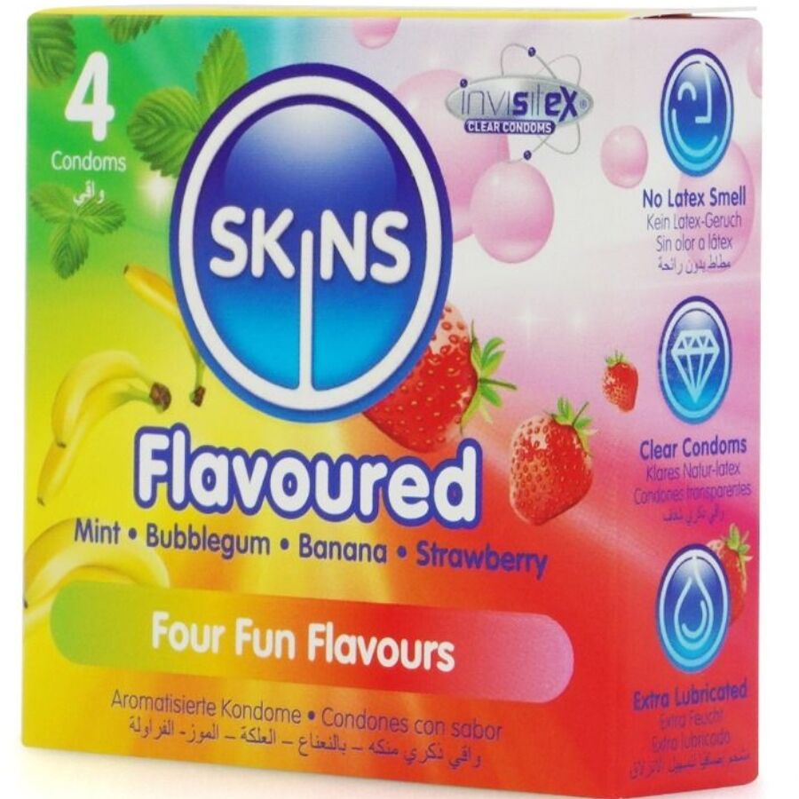SKINS - MULTI FLAVORS PREMIUM CONDOMS PACK 4 - slika 2