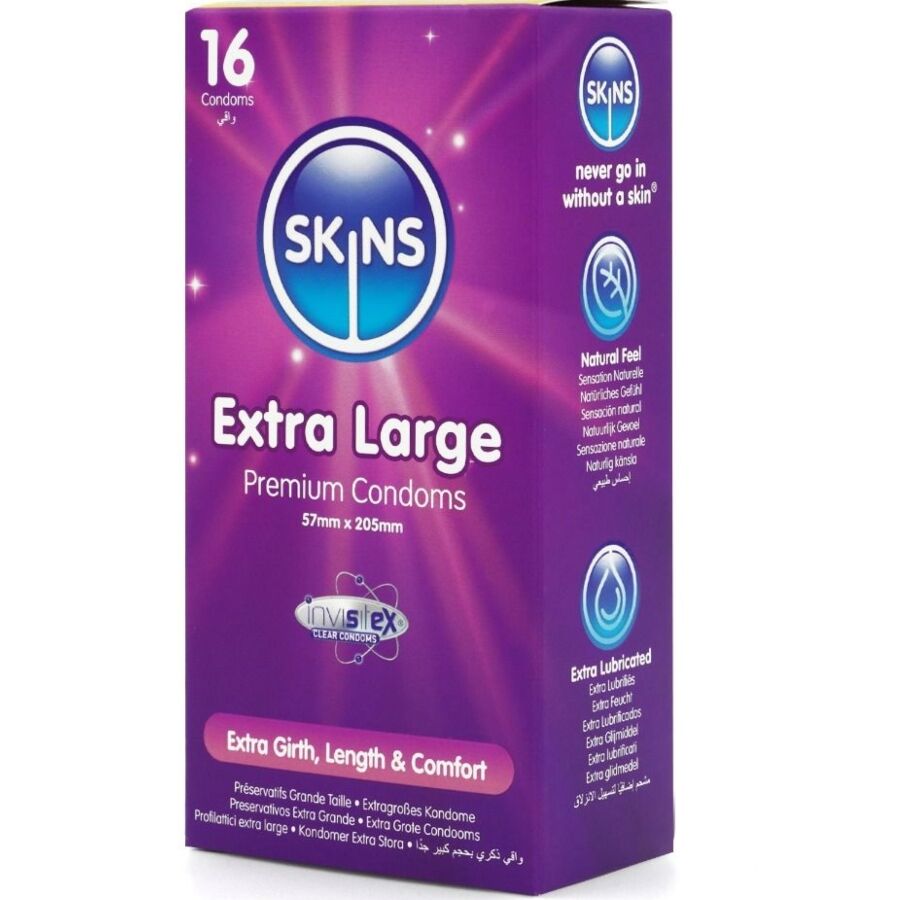 SKINS - EXTRA LARGE PREMIUM CONDOMS PACK 16 - slika 2