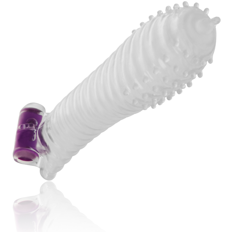 OHMAMA - TEXTURED PENIS SHEATH WITH VIBRATING BULLET - slika 2