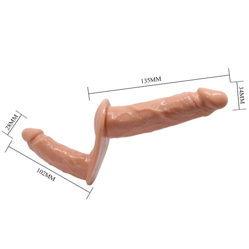 BAILE - ULTRA PASSIONATE DOUBLE DILDOS WITH HARNESS - slika 3