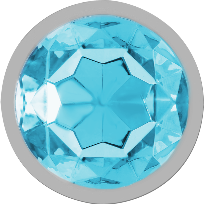 INTENSE - ALUMINUM METAL ANAL PLUG WITH BLUE CRYSTAL SIZE S - slika 3