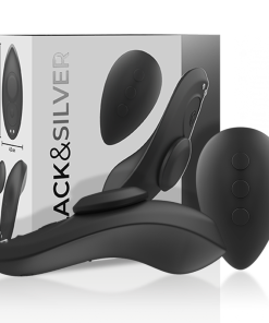 Alternative view of BLACK&SILVER - PRESTON RECHARGEABLE SILICONE VIBRATOR PANTIE BLACK