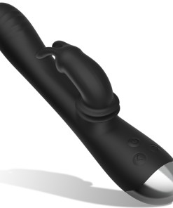 BLACK&SILVER - DJ. ADAM RECHARGEABLE SILICONE RABBIT STIMULATOR BLACK - slika 2