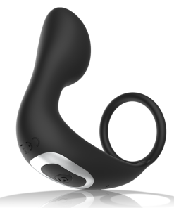 Alternative view of BLACK&SILVER - REMOTE CONTROL ANAL MASSAGER RECHARGEABLE SILICONE BLACK