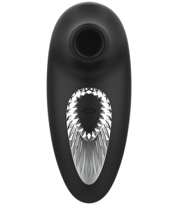 BLACK&SILVER - DRAKE DELUXE SUCKING VIBE RECHARGEABLE SILICONE BLACK - slika 2