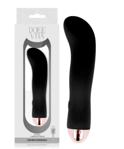 DOLCE VITA - RECHARGEABLE VIBRATOR TWO BLACK 7 SPEED