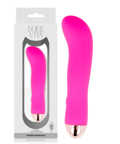 DOLCE VITA - RECHARGEABLE VIBRATOR TWO PINK 7 SPEEDS