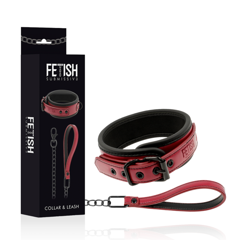 FETISH SUBMISSIVE DARK ROOM - NEOPRENE LINING CHAIN NECKLACE - slika 2