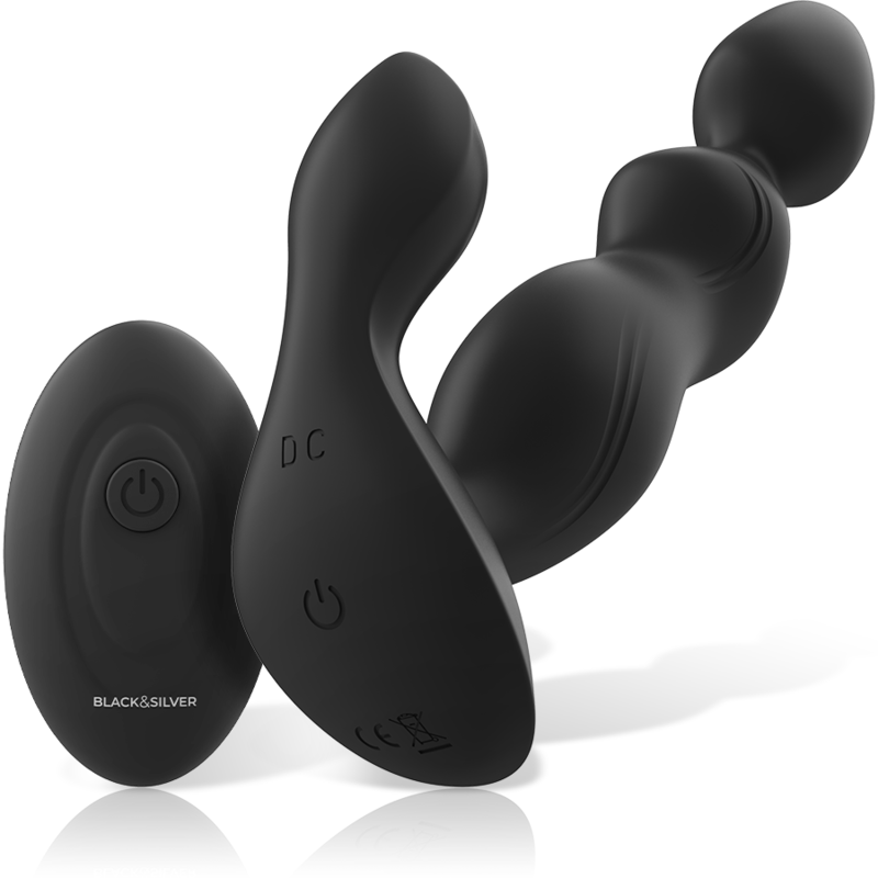 BLACK&SILVER - CORA ANAL PLUG SILICONE REMOTE CONTROL - slika 2