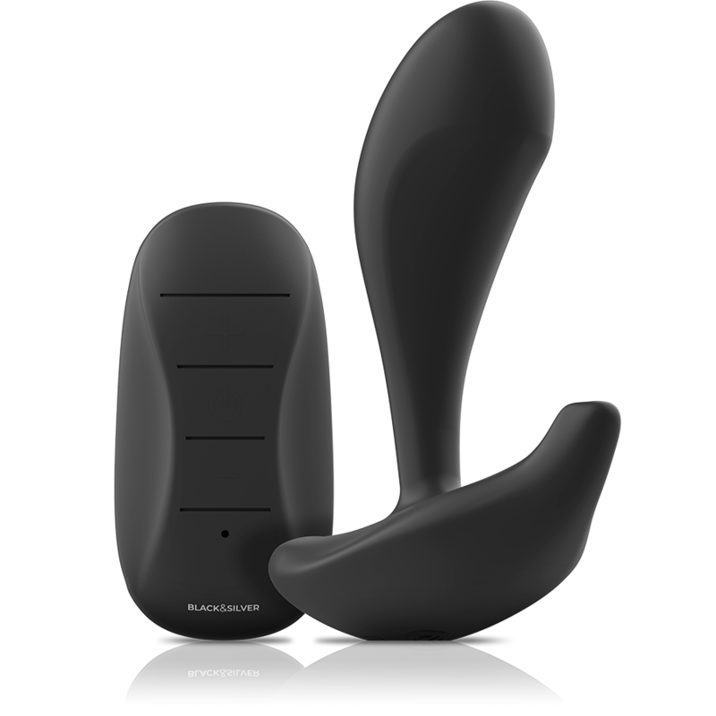 BLACK&SILVER - DWAYNE ANAL PLUG SILICONE REMOTE CONTROL - slika 2
