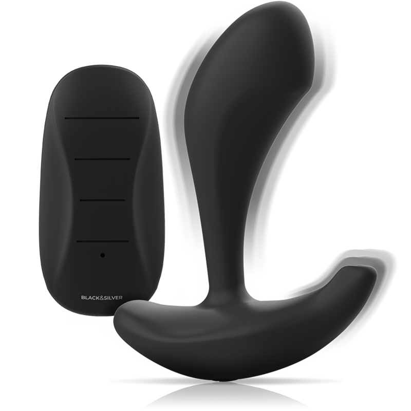 BLACK&SILVER - DWAYNE ANAL PLUG SILICONE REMOTE CONTROL - slika 3