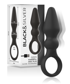 BLACK&SILVER - OZZY POWERFUL SILICONE ANAL PLUG