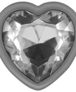 INTENSE - ANAL PLUG METAL ALUMINUM WHITE HEART SIZE L - slika 3