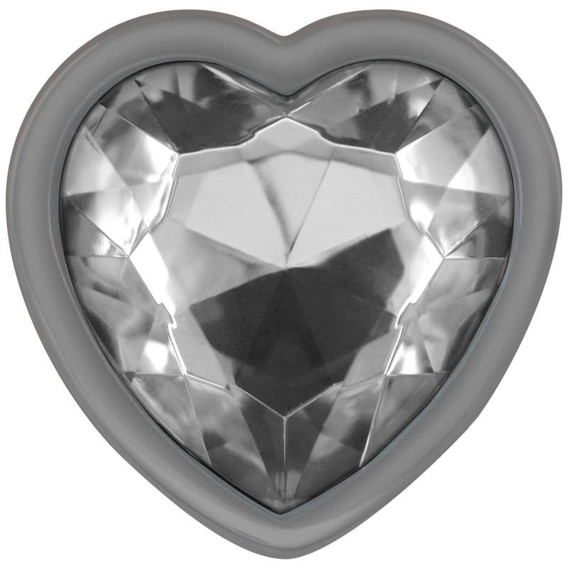 INTENSE - ANAL PLUG METAL ALUMINUM WHITE HEART SIZE L - slika 3
