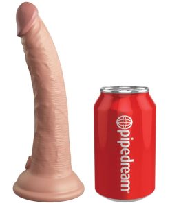 KING COCK - ELITE REALISTIC DILDO VIBRATOR & SILICONE REMOTE CONTROL 17.8 CM