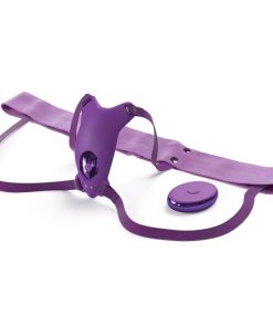 Alternative view of FANTASY FOR HER - BUTTERFLY HARNESS, VIBRATING RECHARGEABLE & REMOTE CONTROL PURPLE