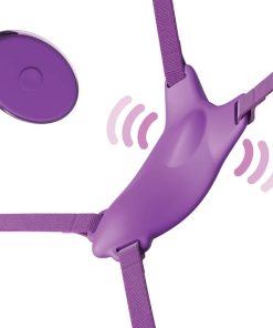 FANTASY FOR HER - BUTTERFLY HARNESS, VIBRATING RECHARGEABLE & REMOTE CONTROL PURPLE