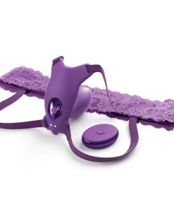 FANTASY FOR HER - BUTTERFLY HARNESS G-SPOT WITH VIBRATOR, RECHARGEABLE & REMOTE CONTROL VIOLET