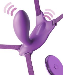 Alternative view of FANTASY FOR HER - BUTTERFLY HARNESS G-SPOT WITH VIBRATOR, RECHARGEABLE & REMOTE CONTROL VIOLET