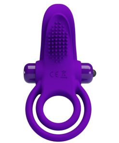 Alternative view of PRETTY LOVE - PURPLE VIBRATING PENIS RING