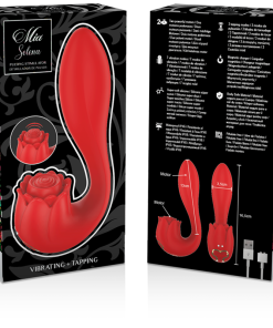 MIA - SELENA STIMULATOR VIBRATING + TAPPING RED - slika 3