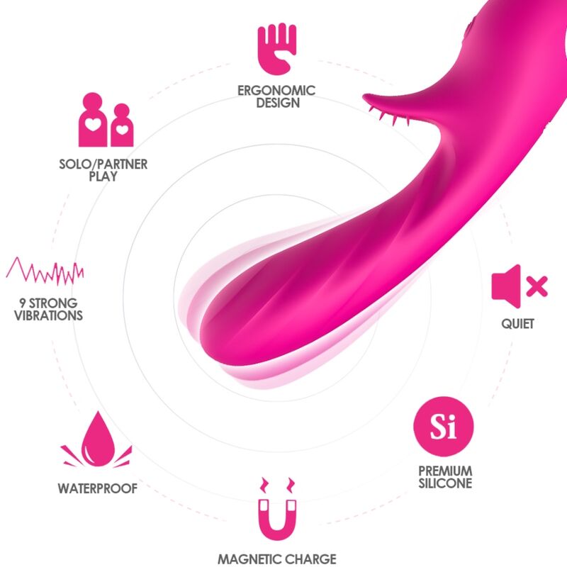 ARMONY - ROMANCE VIBRATOR WITH STIMULATOR FUCHSIA - slika 3
