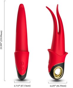 ARMONY - SHADOW VIBRATOR DOUBLE-HEAD TEASING RED - slika 3