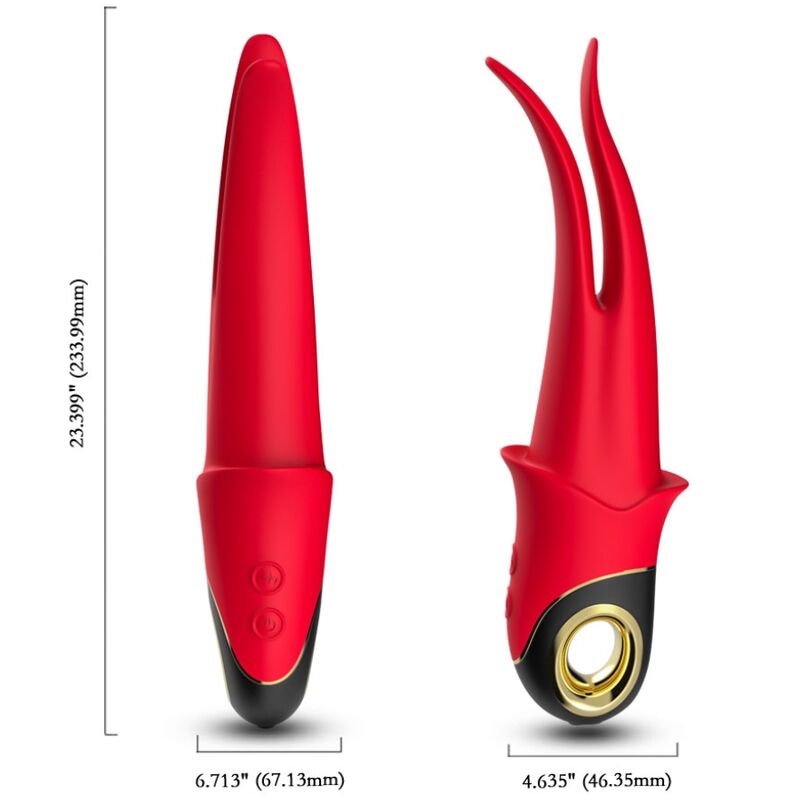 ARMONY - SHADOW VIBRATOR DOUBLE-HEAD TEASING RED - slika 3