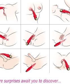 Alternative view of ARMONY - SHADOW VIBRATOR DOUBLE-HEAD TEASING RED
