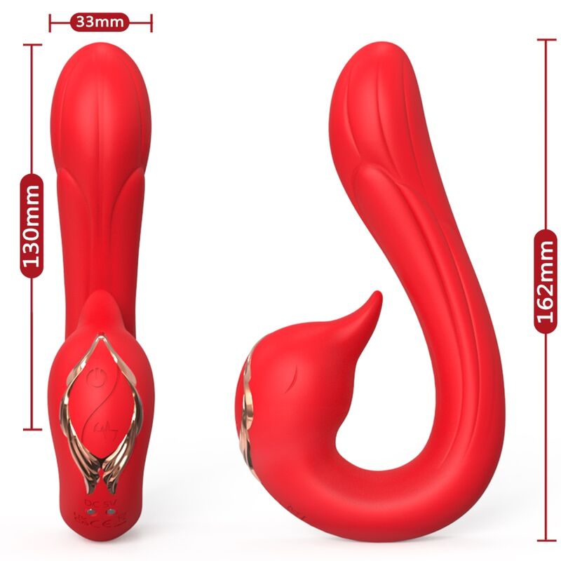 ARMONY - DELFIN VIBRATOR MULTIPOSITION & HEAT EFFECT RED - slika 2