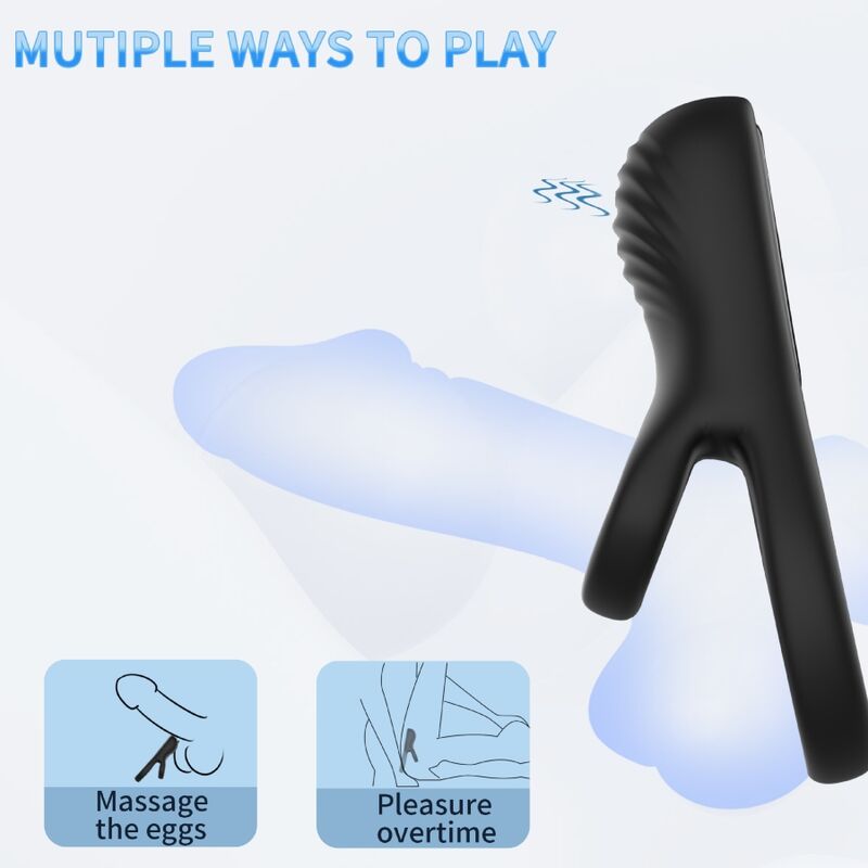 ARMONY - DOUBLE RING VIBRATOR BLACK - slika 2