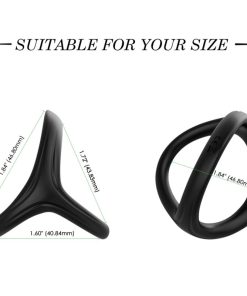 Alternative view of ARMONY - TRESOR DOUBLE SILICONE RING BLACK