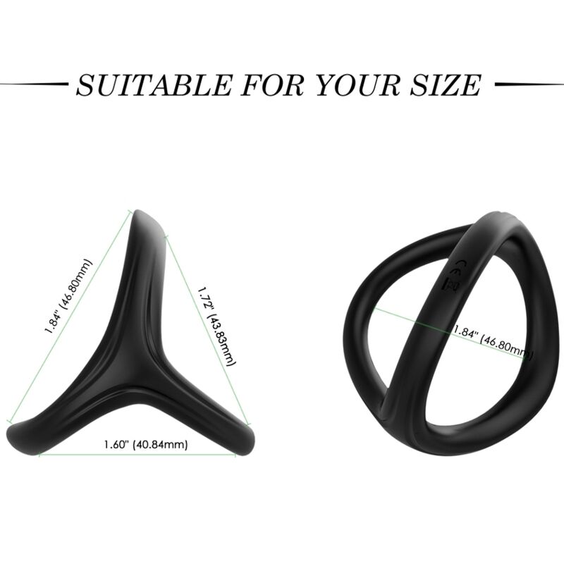 ARMONY - TRESOR DOUBLE SILICONE RING BLACK - slika 2