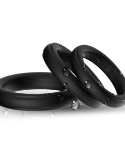 Alternative view of ARMONY - TRIPLE SILICONE RING BLACK