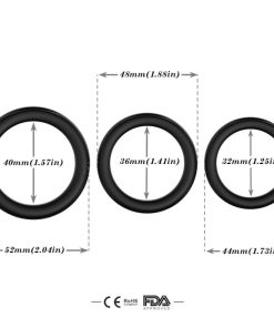 ARMONY - TRIPLE SILICONE RING BLACK - slika 3