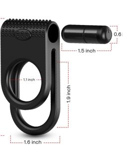 ARMONY - TWINS DOUBLE VIBRATOR RING FOR COUPLES BLACK - slika 3