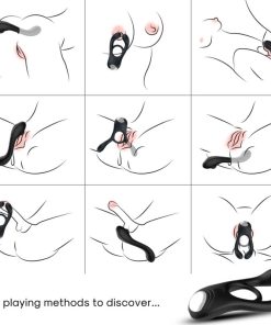 Alternative view of ARMONY - VEYRON DOUBLE VIBRATOR RING TOY FOR COUPLES REMOTE CONTROL BLACK