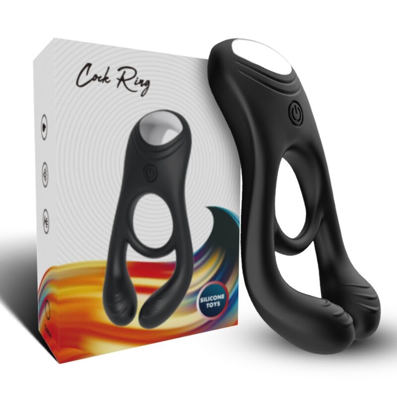 ARMONY - VEYRON DOUBLE VIBRATOR RING TOY FOR COUPLES BLACK - slika 3
