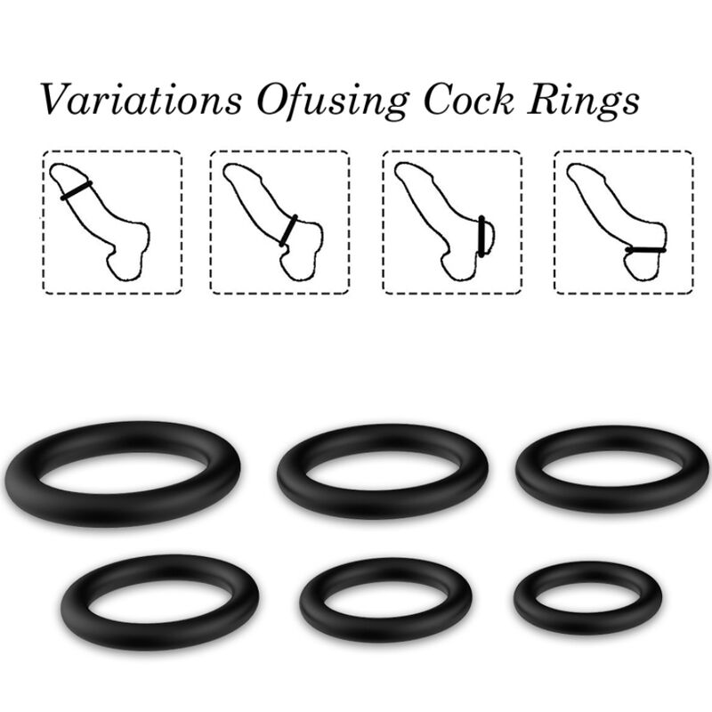ARMONY - RINGS SILICONE BLACK - slika 3