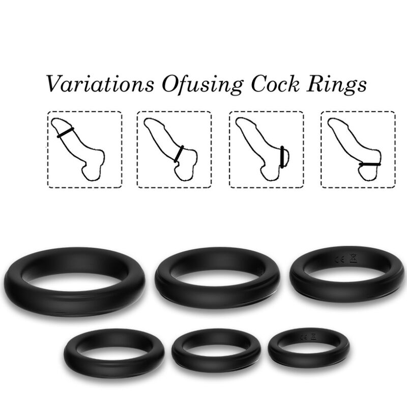 ARMONY - LOCK RINGS SILICONE BLACK - slika 3