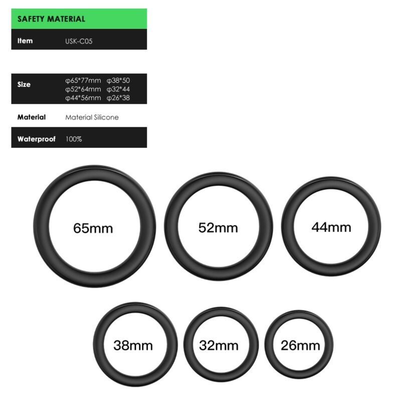 ARMONY - LOCK RINGS SILICONE BLACK - slika 2