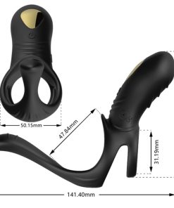 ARMONY - JOY JUMPER RING VIBRATOR FOR COUPLES & ANAL PLUG REMOTE CONTROL BLACK - slika 3
