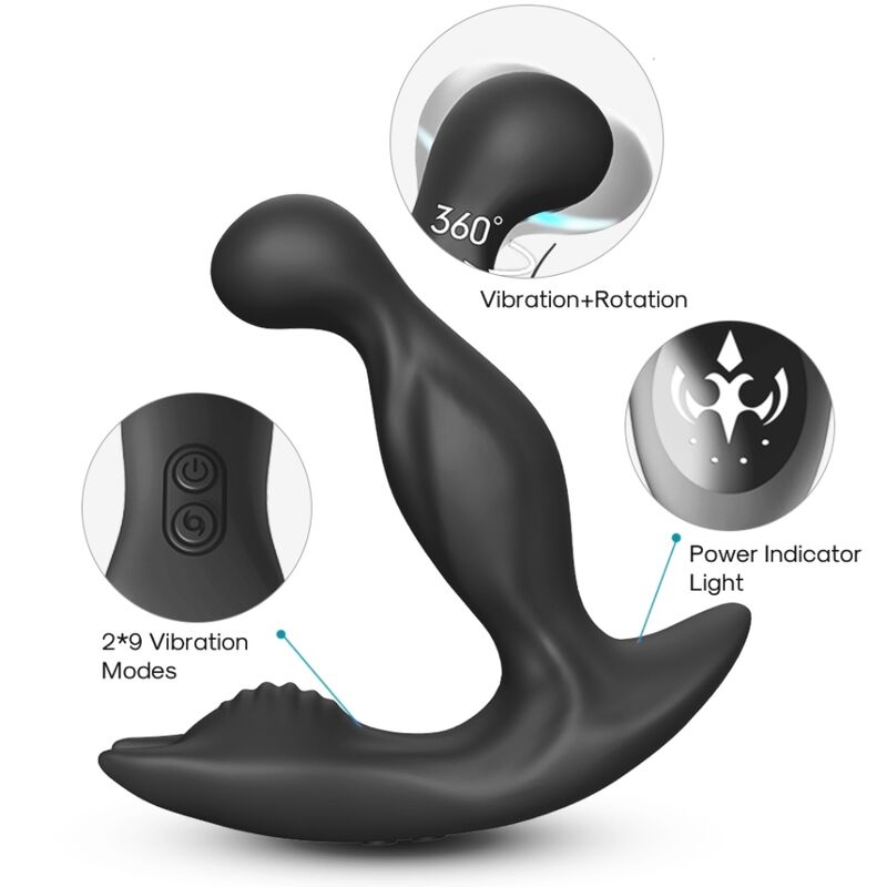 ARMONY - BAT KING VIBRATOR ANAL PROSTATE ROTATOR REMOTE CONTROL BLACK - slika 2
