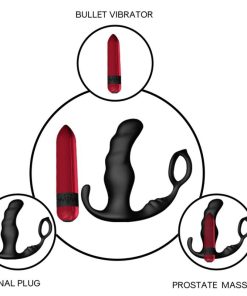 ARMONY - KNIGHT VIBRATOR ANAL PROSTATE & RING REMOTE CONTROL BLACK - slika 3