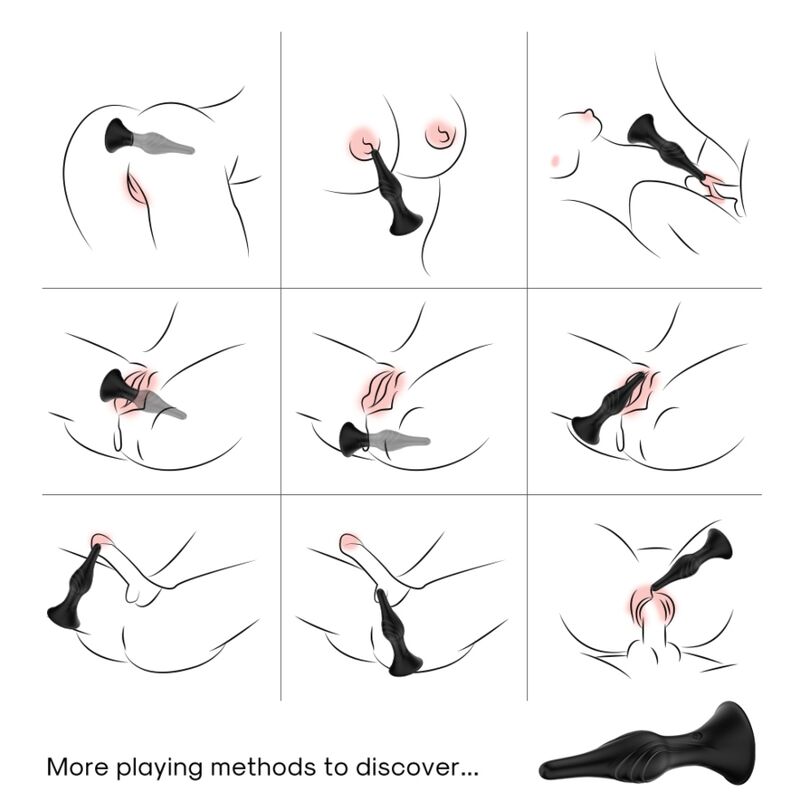 ARMONY - VIBRATOR & ANAL PLUG REMOTE CONTROL BLACK - slika 2