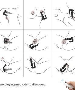 ARMONY - MANFUN VIBRATOR & STIMULATOR ANAL PLUG REMOTE CONTROL BLACK - slika 2
