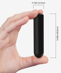 ARMONY - WARHEAD VIBRATOR BULLET REMOTE CONTROL BLACK 2 CM X 8.8 CM - slika 3