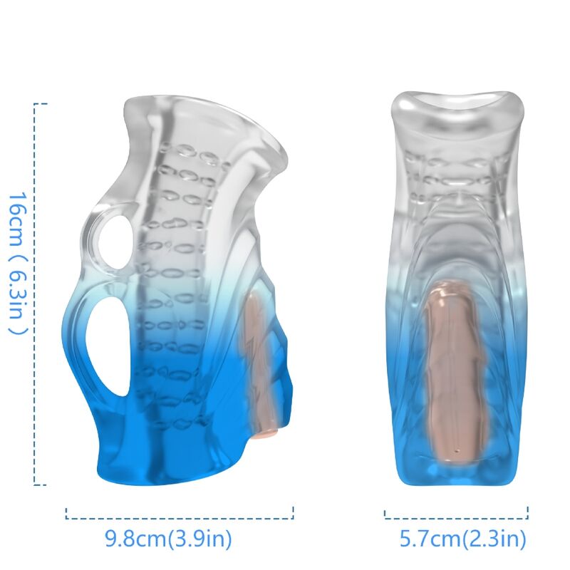 ARMONY - MASTURBATOR FINGER & VIBRATOR BLUE GRADIENT - slika 3