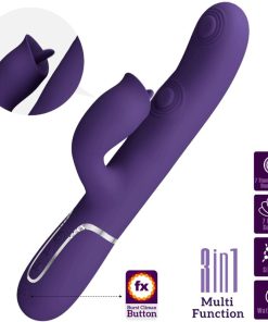 PRETTY LOVE - RABBIT VIBRATOR WITH LICKING PURPLE - slika 3