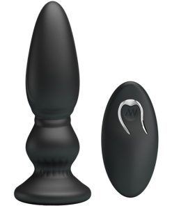 MR PLAY - POWERFUL VIBRATOR REMOTE CONTROL ANAL PLUG BLACK